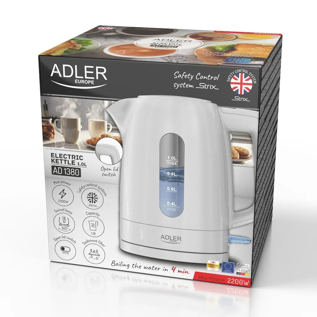 Електрочайник Adler AD 1380 white - фото 10