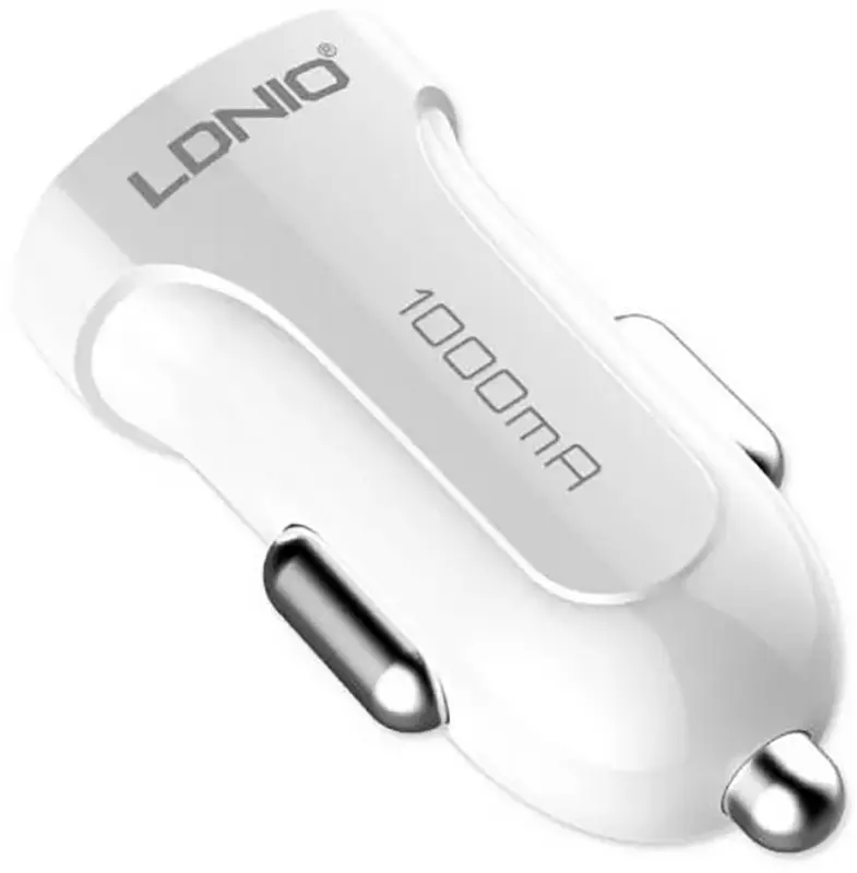 Автомобильное зарядное устройство LDNIO DL-C17 Car charger 1USB 1A + MicroUsb cable White - фото 2
