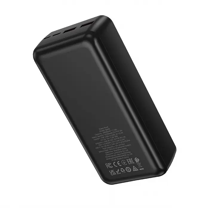 Зовнішній акумулятор Power bank BOROFONE BJ80B 30000 mAh PD22,5W + швидке заряджання батарея заряджання Чорний - фото 2