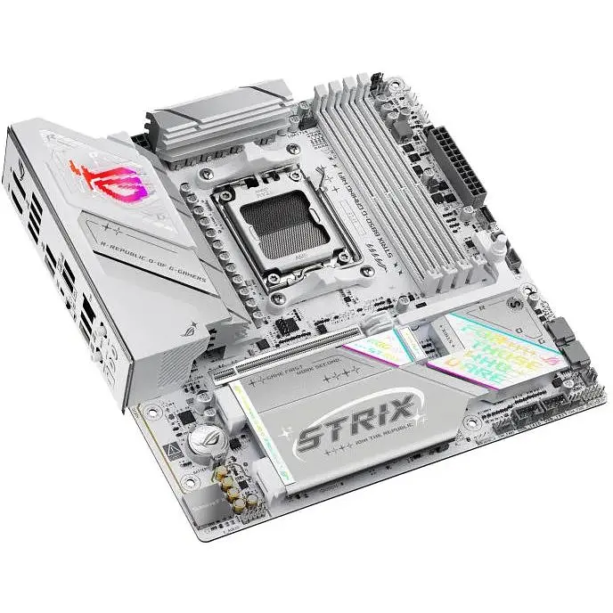 Материнська плата Asus Rog Strix B850-G Gaming WIFI sAM5 B850 4xDDR5 M.2 HDMI DP WiFi BT mATX білий - фото 8