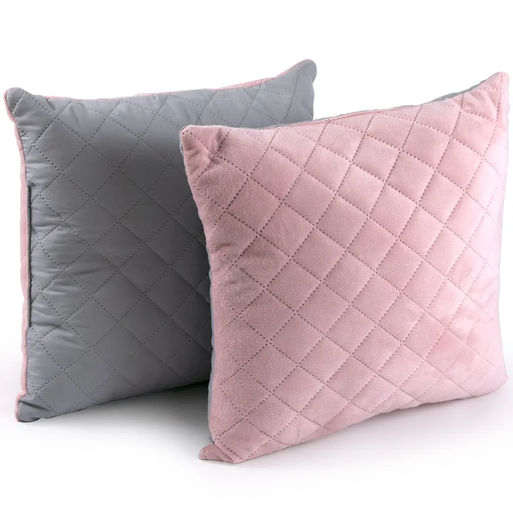 Подушка Руно 40х40 декоративна Pink and Grey ромб (311.55_Pink and Grey ромб) - фото 3
