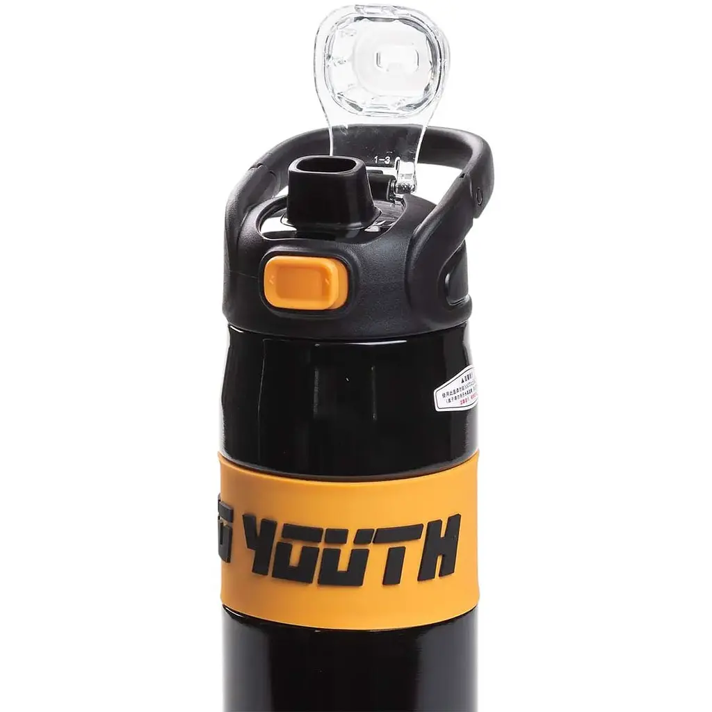 Термос спортивный TO YOUTH 680 мл с мундштуком, черный Yiwu HP-14-54B - фото 5