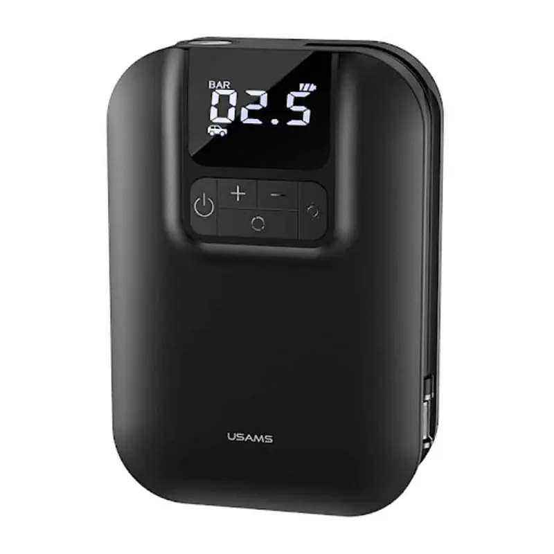 Портативний насос Usams US-ZB215 Mini Car Air Pump Black - фото 3