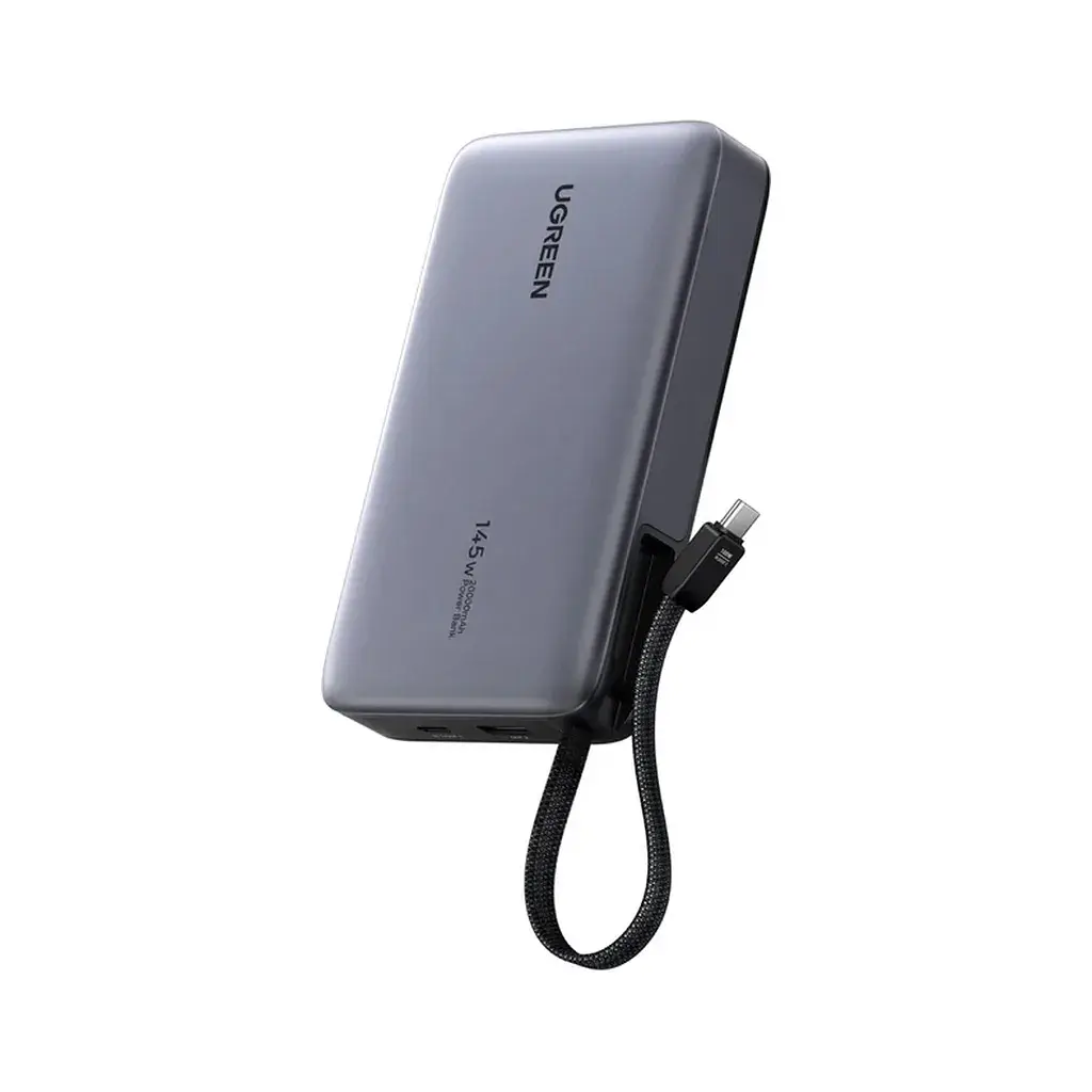 Батарея універсальна Ugreen 20000 mAh 145W Fast Charging Cable Space gray (U_55992B) - фото 3