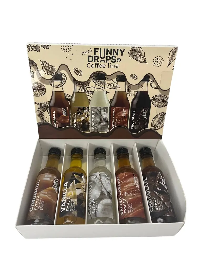 Набір сиропів Funny Drops Coffee line 5 шт 50 мл