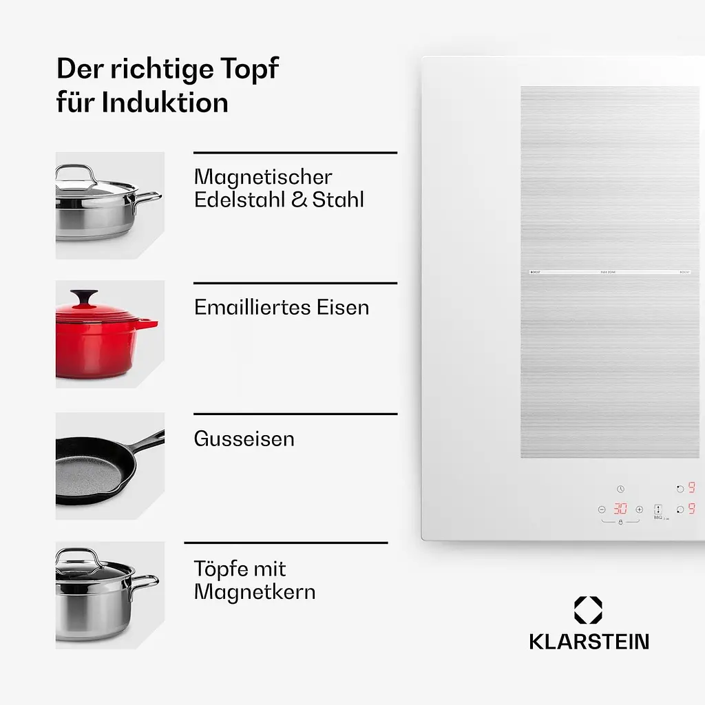 Индукционная гибридная плита Klarstein Delicatessa 70 (10045605) - фото 7