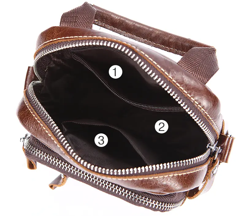 Кожаная сумка на пояс мужская Vintage 19х15,5х4,5 см acs0018177 - фото 4
