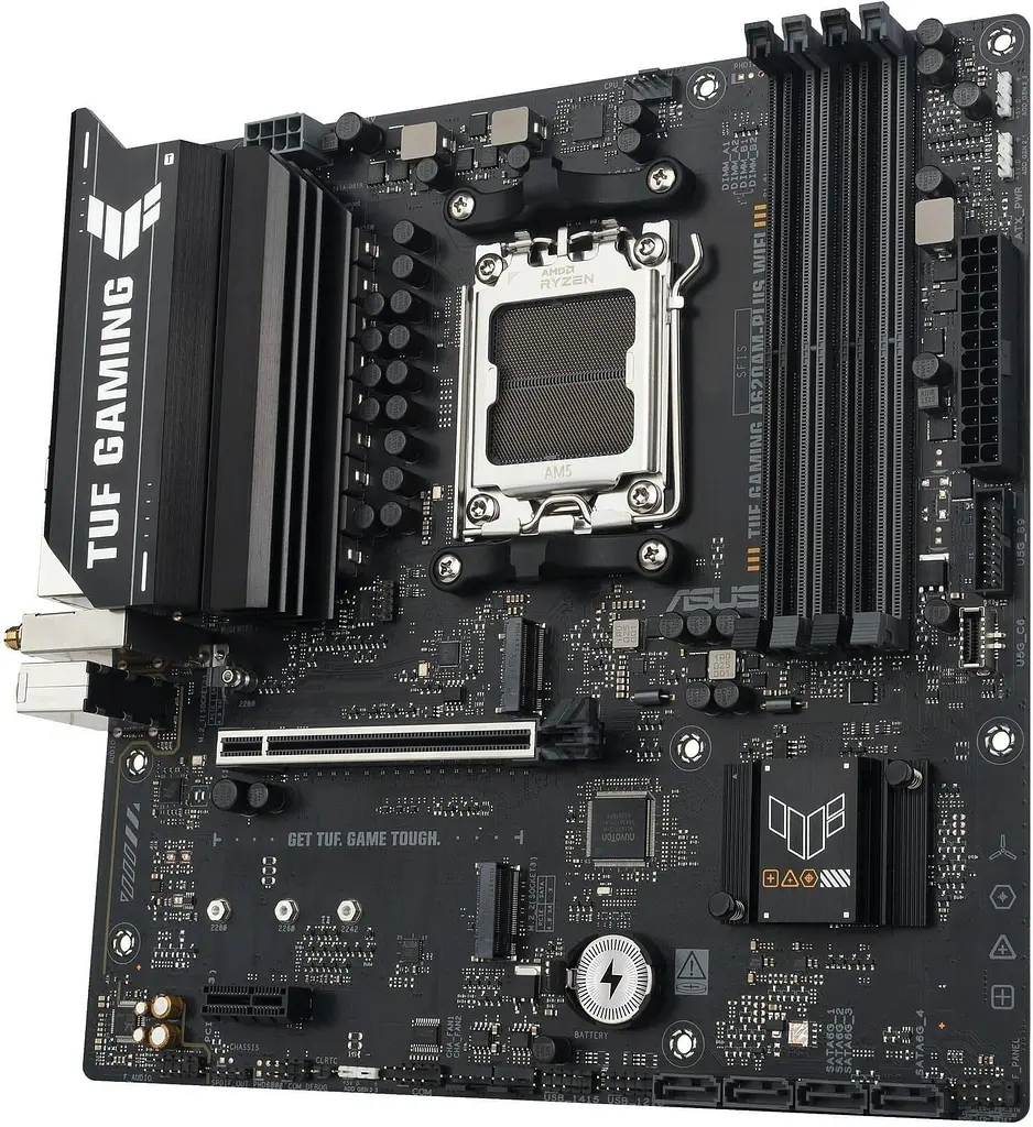 Материнська плата ASUS TUF GAMING A620AM-PLUS WIFI (TUF GAMING A620AM-PLUS WIFI) (Socket AM5, AMD A620A, Micro-ATX) - фото 2
