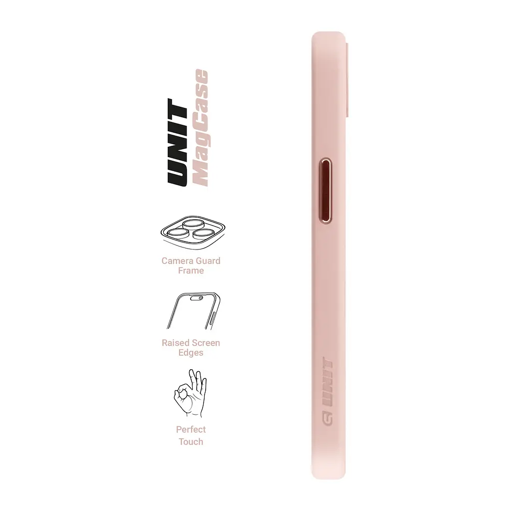 Чехол для Apple iPhone 16e/17e, Unit MagSafe, розовый, прозрачный, магсейф, противоударный, магнитный, панель-накладка с поддержкой MagSafe, с поддержкой беспроводной зарядки, TPU+PC, защита всего корпуса, ударостойкий, ArmorStandart (ARM83875) - фото 3
