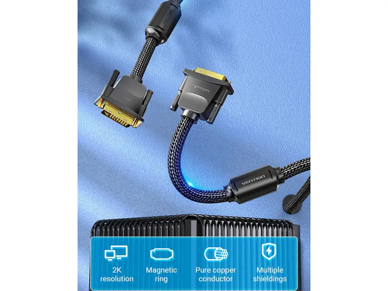 Кабель Vention DVI-D to DVI-D 8m Black (EAEBK) - фото 9