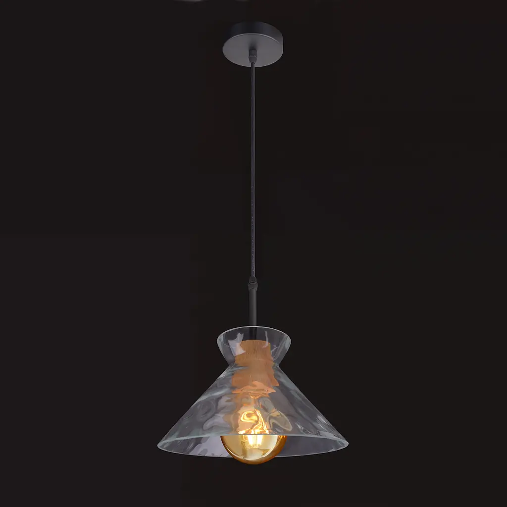 Люстра подвесная Brille современная E27 60W BK (BR-01 479S/1) - фото 4