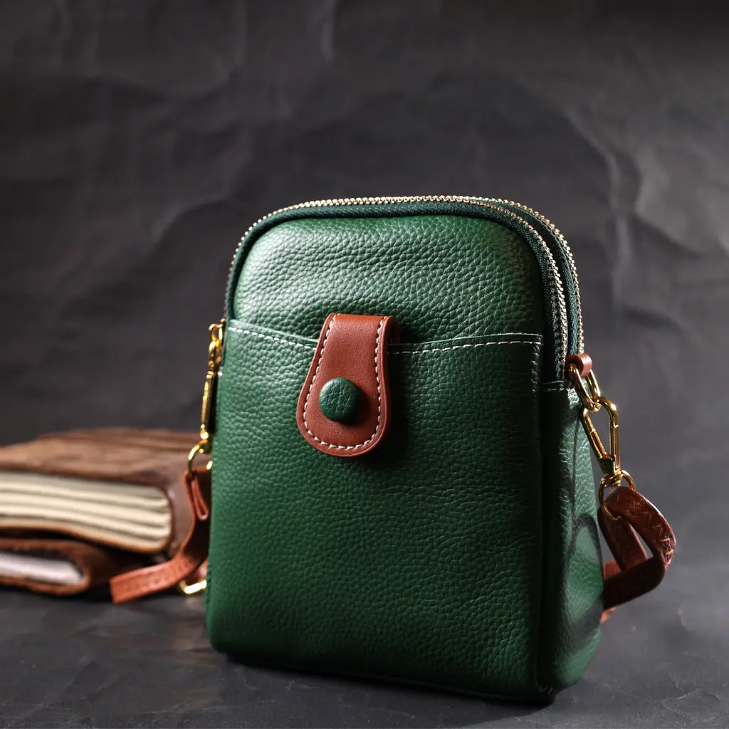 Сумка трапеція для жінок Vintage із натуральної шкіри 14.5х18х5.5 см sum0028985 - фото 10