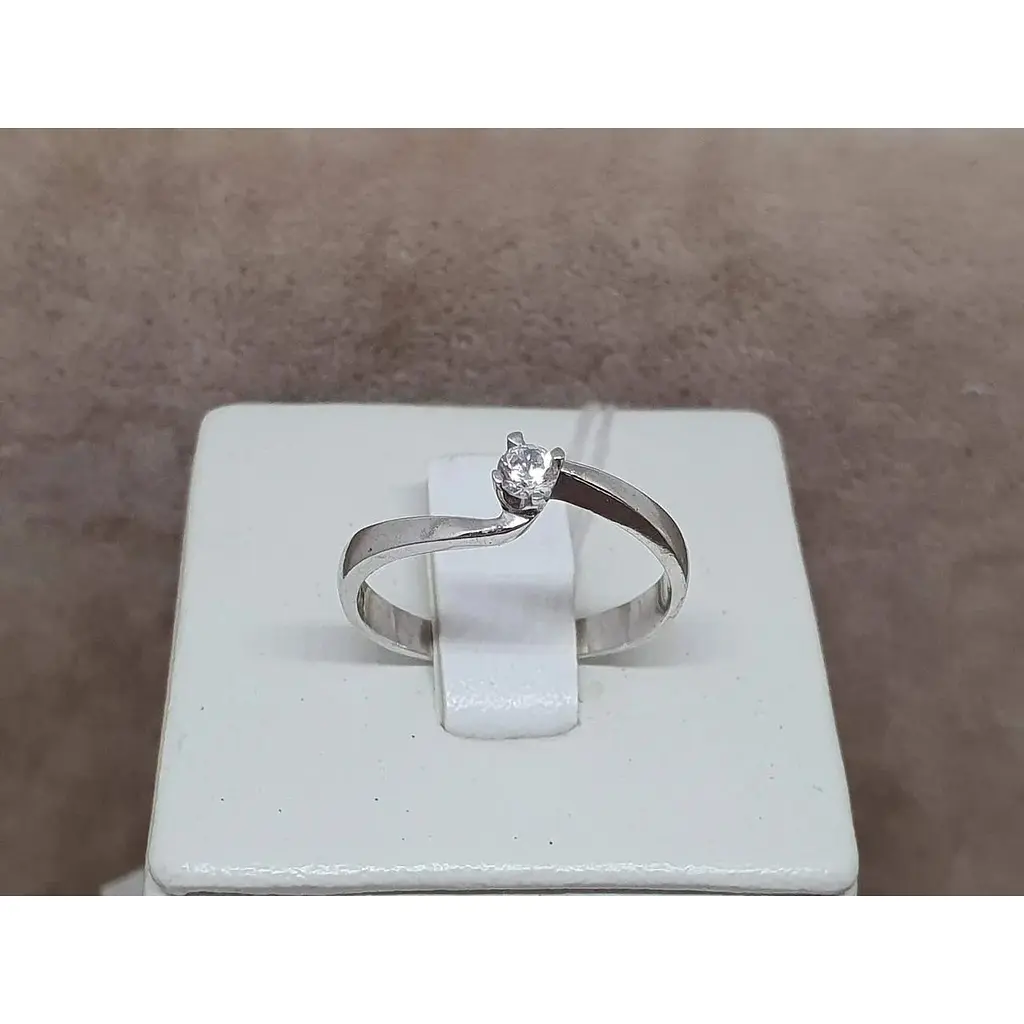 Срібне кільце Агні Прима з фіанітом. 1502/9р 17 - фото 4