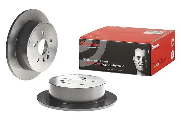 Диск гальмівний задній невентильований Toyota Highlander, Harrier 00-13р Brembo (08.A111.11) - фото 2