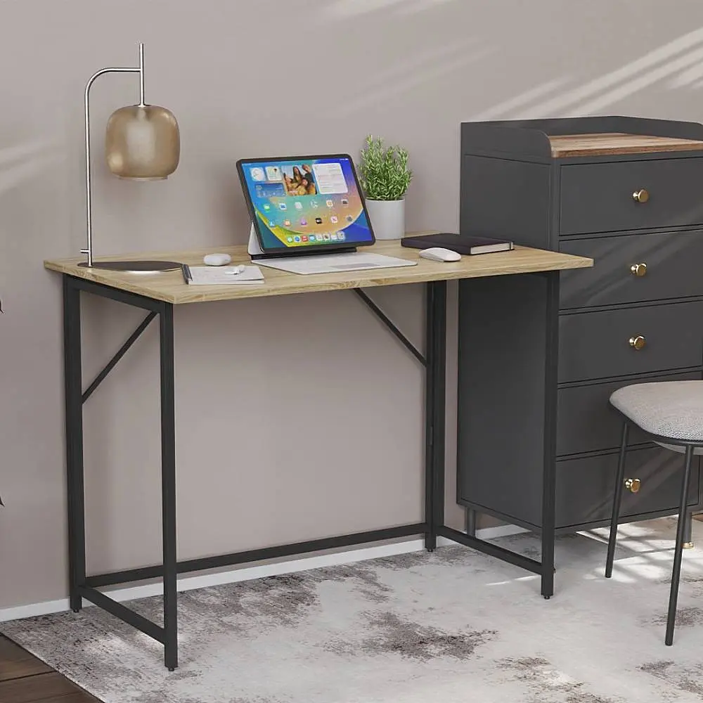 Стол раскладной Морис Ferrum-decor 750x1000x600 Черный металл ДСП Дуб Сонома 16 мм (FRD-104672) - фото 7