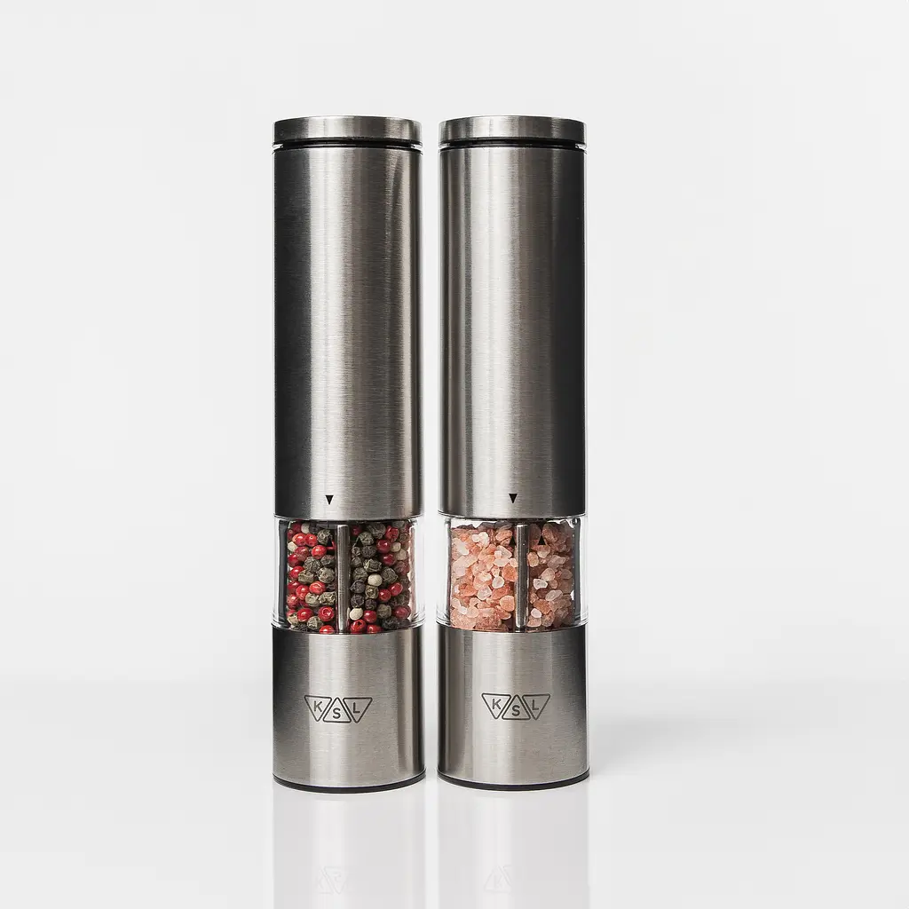 Набор электрических мельниц для соли, перца и специй KSL серебристый  - фото 2
