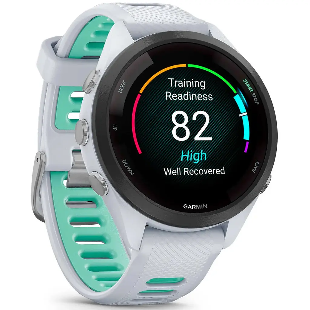 Смарт-годинник Garmin Forerunner 265S Black Bezel with Whitestone Case and Whitestone/Neo Tropic Silicone Band (010-02810-54) - фото 9