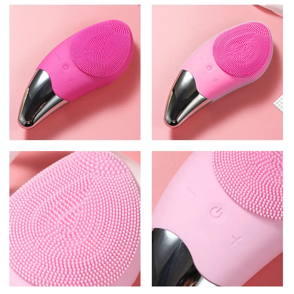 Електрична силіконова щітка Sonic Facial Brush Вібро - щіточка масажер для очищення шкіри обличчя та тіла в асортименті - фото 3
