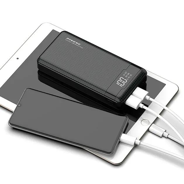 Портативний зовнішній акумулятор Pineng PN-861 20000 mAh Power Bank Чорний - фото 4