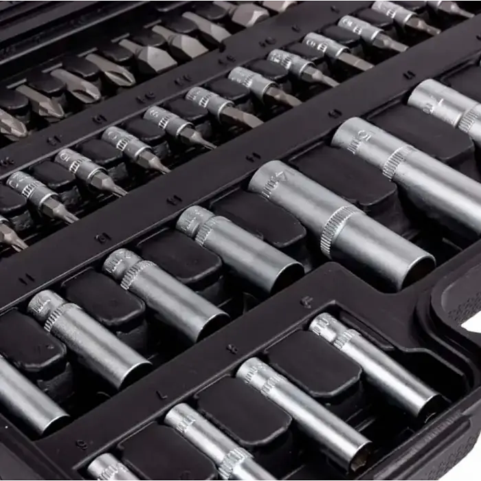 Набор инструментов Tools PCS-108, 108 предметов, пластиковый кейс, трещотки 1/2 и 1/4 - фото 6