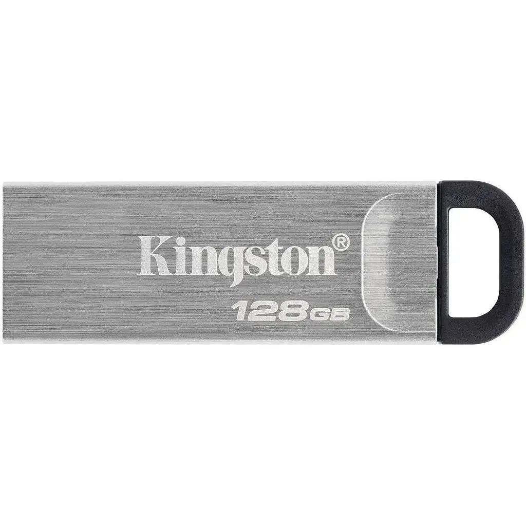 USB флеш-накопичувач Kingston DataTraveler Kyson 128GB USB-A 3.2 Gen 1 Silver/Black (DTKN/128GB) [52238] - фото 2