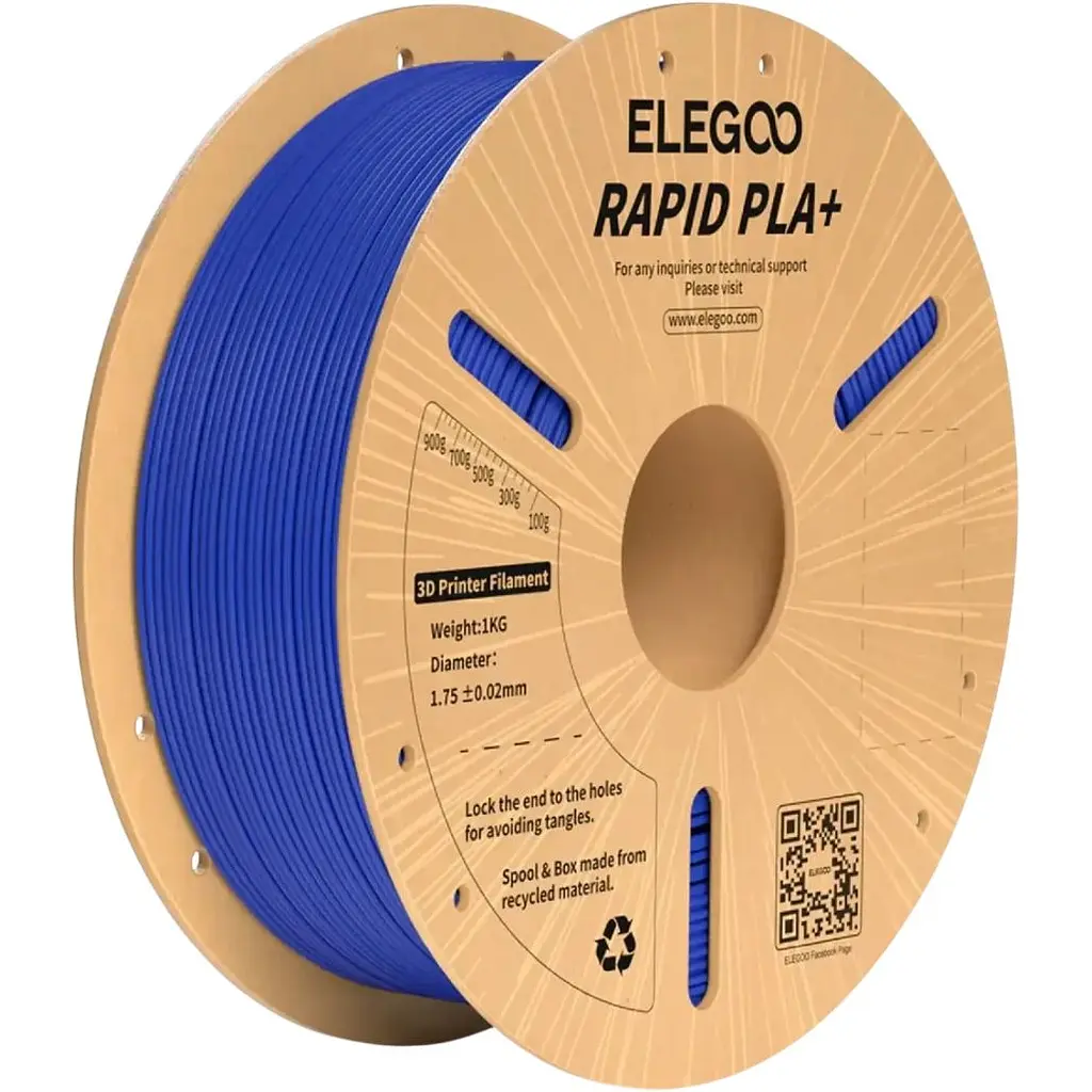 Філамент для 3D-принтерів Elegoo PLA Plus 1kg Blue (50.203.0117) [164005] - фото 1