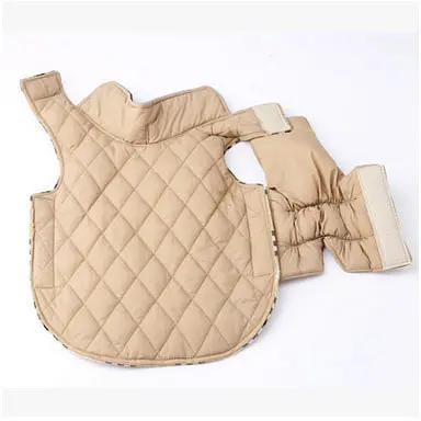 Зимовий водонепроникний двосторонній жилет у клітинку Derby Plaid Beige у британському стилі, S Бежевий - фото 2