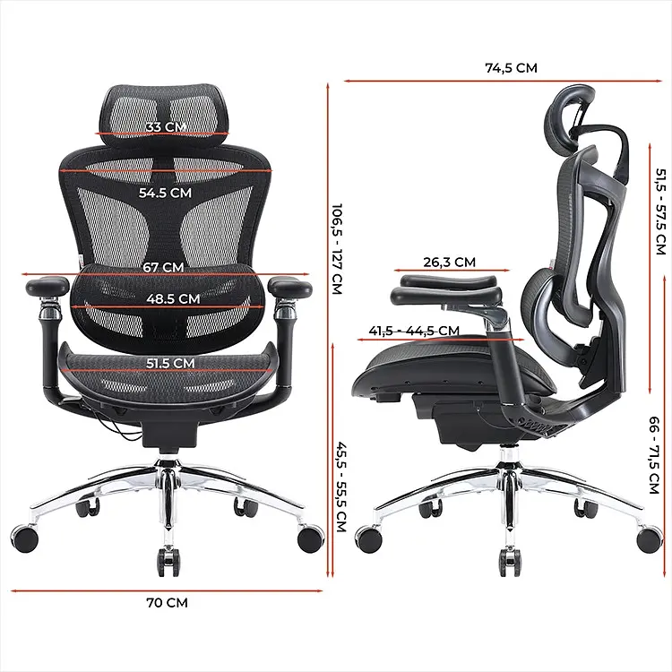 Офисное кресло Sihoo Doro C300 Pro Mesh Black (DORO-C300-PRO-M101) - фото 6