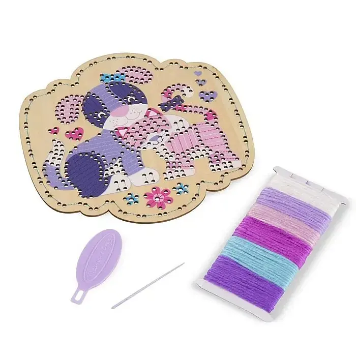 Набір для творчості Melissa & Doug Вишивка по дереву Кошеня і щеня (MD8916) - фото 4