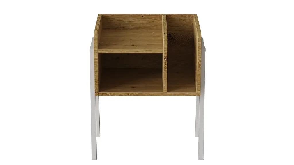 Тумба модульная Ferrum-decor Амели 540x450x320 металл Белый ДСП Дуб Артизан 16 мм (FRD-103016) - фото 4