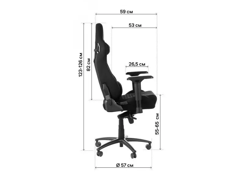 Компьютерное кресло для геймера GT Racer X-0712 shadow black - фото 9