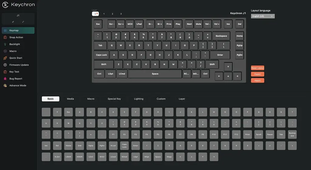 Клавіатура Keychron J1 82Key K pro Banana WL/BT/USB-A QMK Hot-swap EN/UKR RGB Black (J1-H4-UA) - фото 7