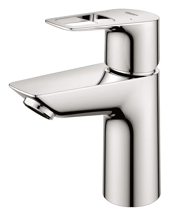 Змішувач для умивальника S-Size + натискний донний клапан Grohe BauLoop New 23878001 Хром - фото 5