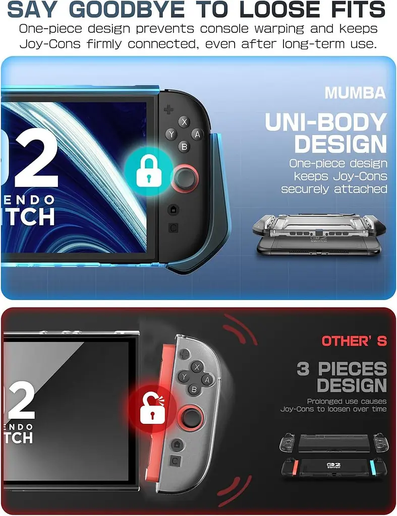Захисний чохол Mumba Blade для Nintendo Switch 2 із TPU-ручкою - фото 5