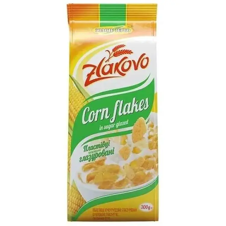 Пластівці Золоте Зерно 300г екструзійні Глазуровані Zlakovo