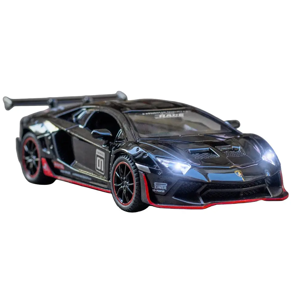 Колекційна металева модель автомобіля TK Group Lamborghini Aventador LP700-4 у широкому обвісі з інерцією, світлом та звуком 1:32