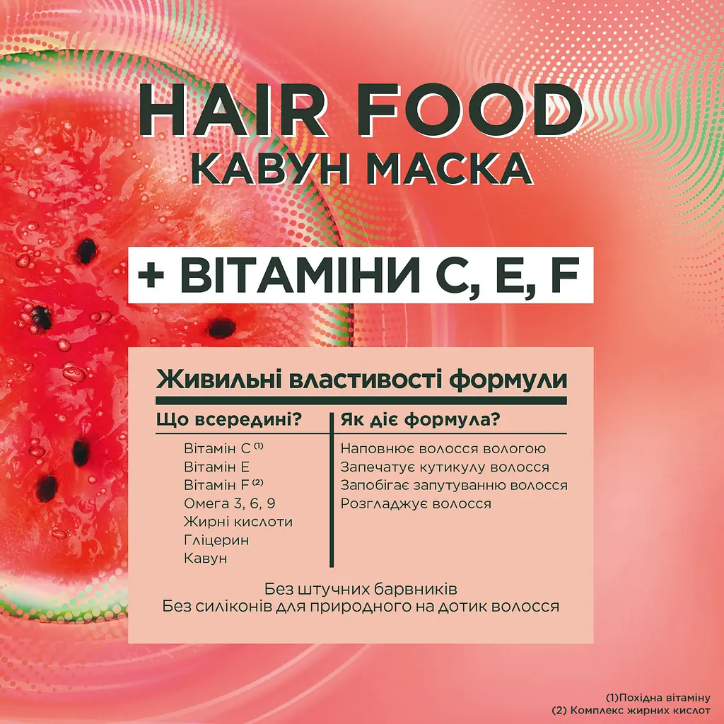 Маска Garnier Fructis Hair Food Watermelon для тонкого волосся, що потребує об'єму 390 мл - фото 5