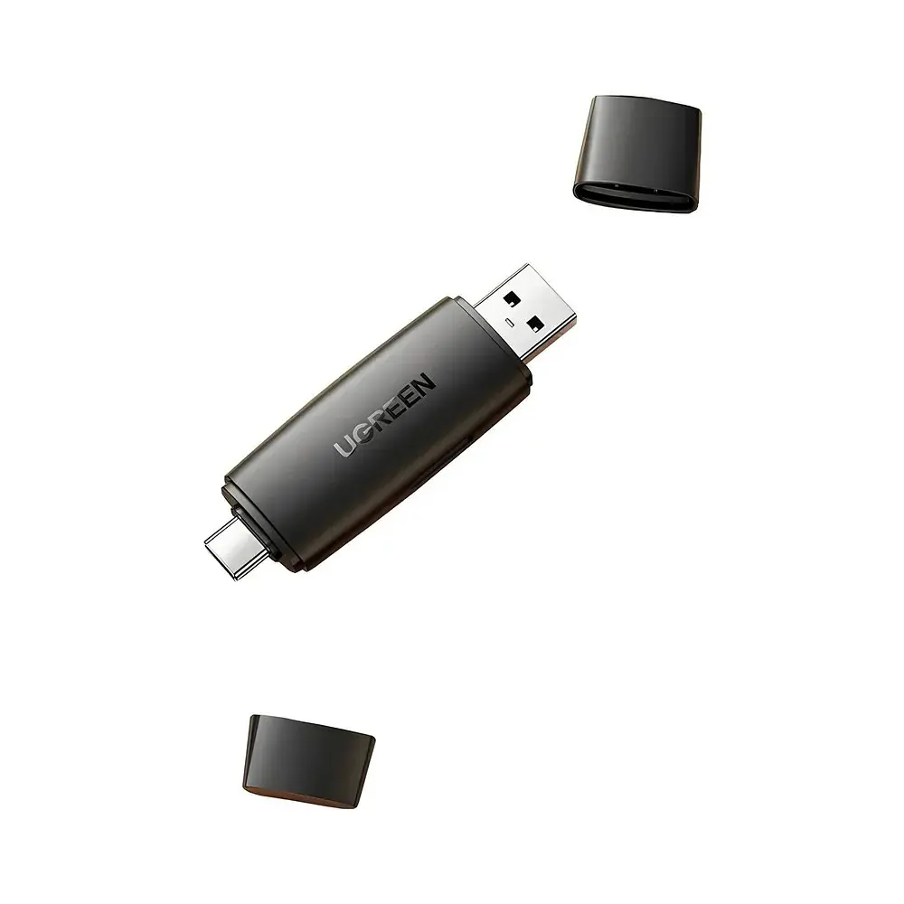 Кардридер Ugreen CM304 USB Type-C 3.1 + USB для TF/SD 3.0 Black (80191) - фото 2