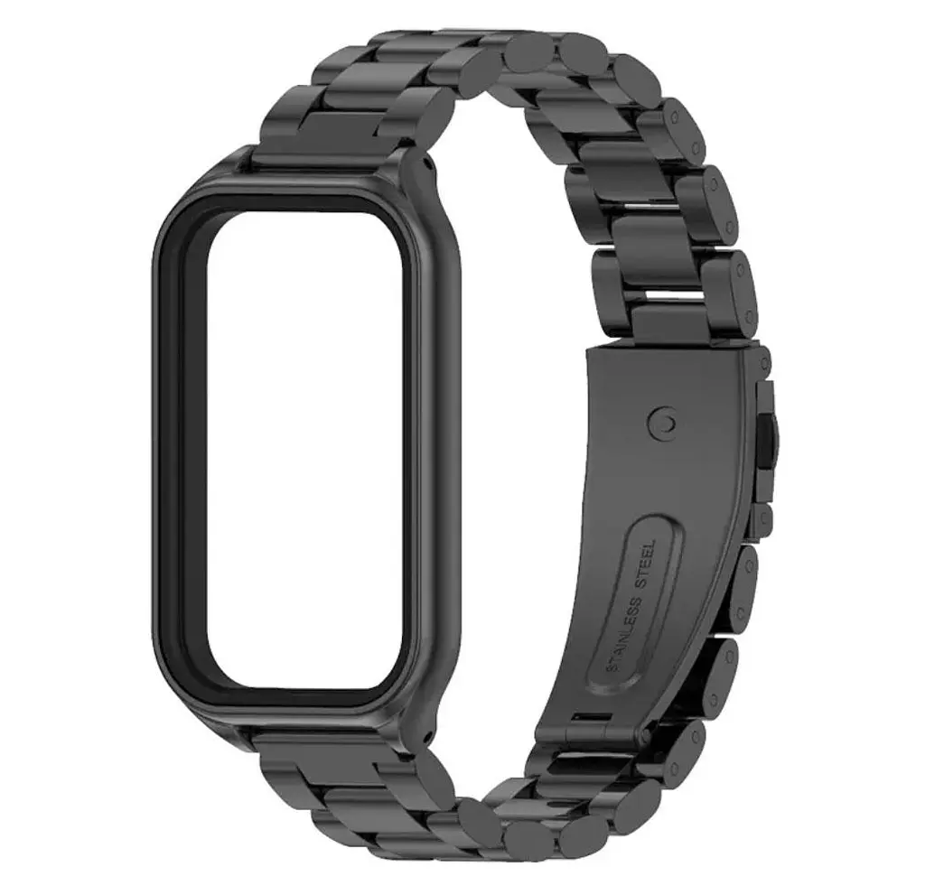 Металлический ремешок Mijobs для фитнес браслета Xiaomi Redmi Smart Band 2 Black - фото 3