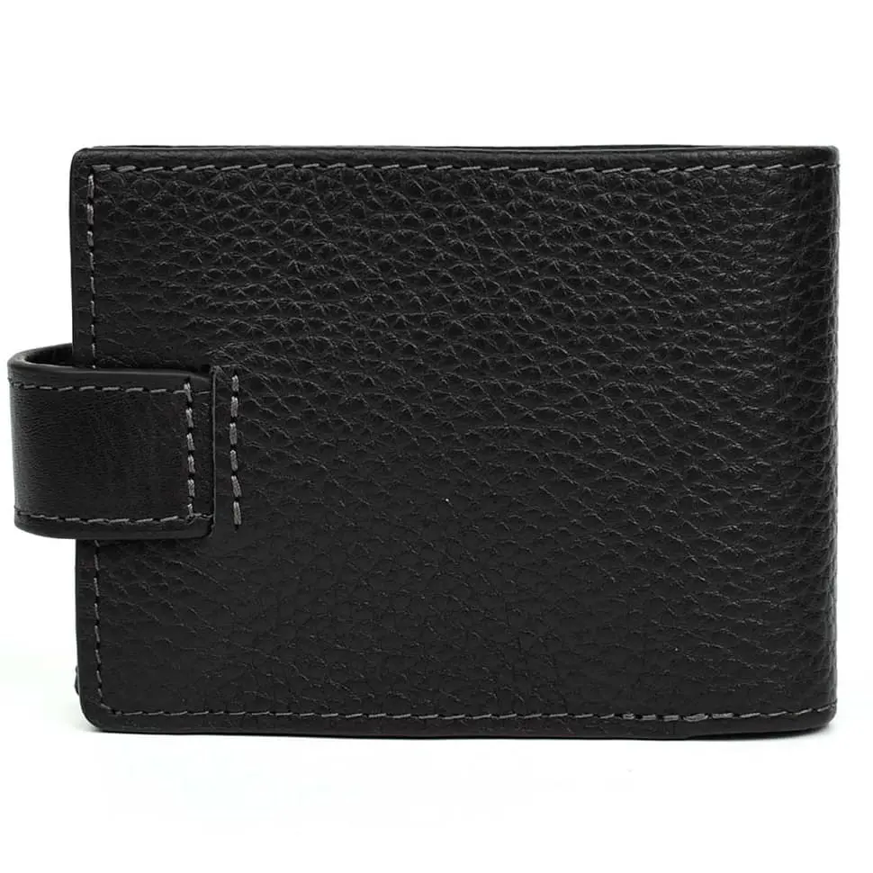 Портмоне из флотара с хлястиком GRANDE PELLE 11х9х2.5 см acs0032095 - фото 3
