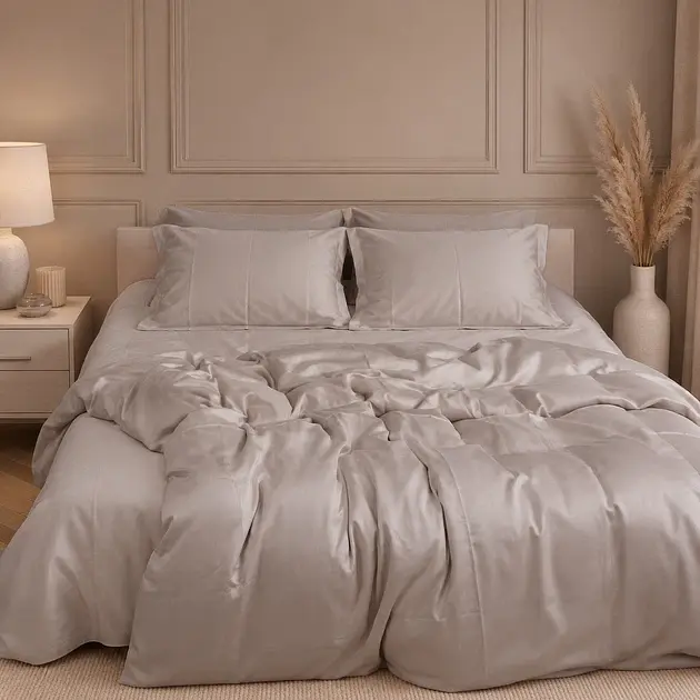 Простирадло MirSon Tencel Grey Blue 110х160 см (2200013883777)