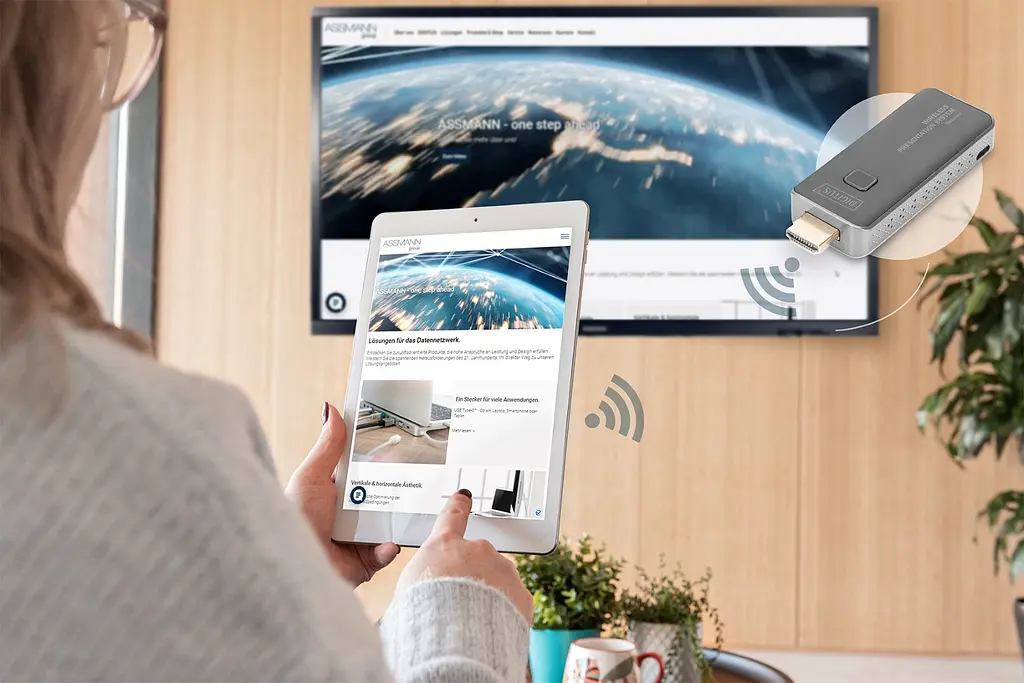Digitus Система для презентаций Click & Present Mini - Wireless Collaboration System HDMI, 1xTX, 1xRX - фото 5