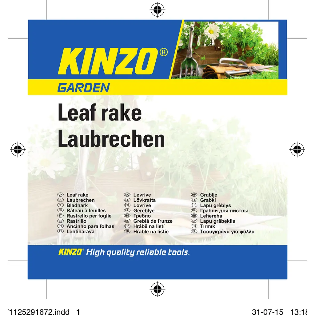 Грабли Kinzo Garden веерные 37.5 см серые - фото 5