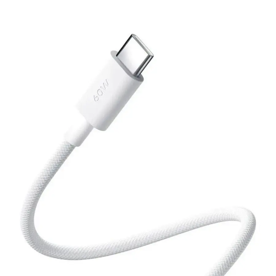 Кабель Xiaomi Braided Type C to Type C 60 W 3 A (BHR 0878 GL) white 1 m UA