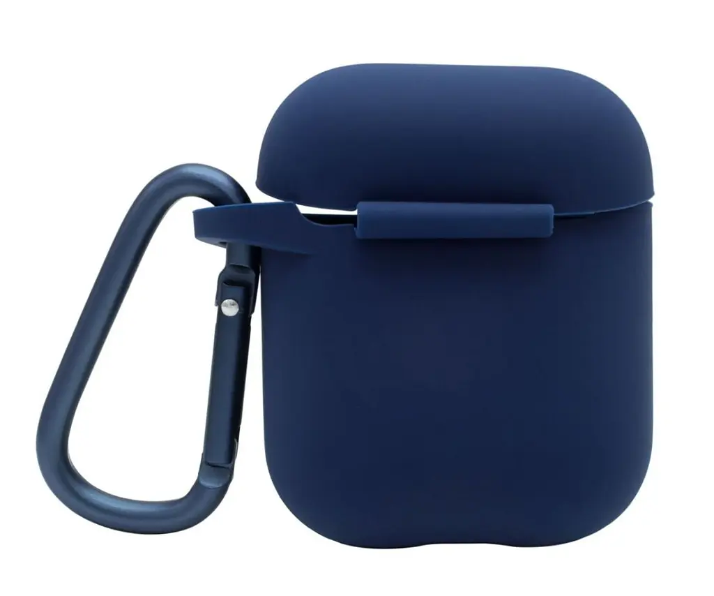 Чохол для навушників Apple AirPods Silicone Case with carbine [Midnight Blue] [39574] - фото 2
