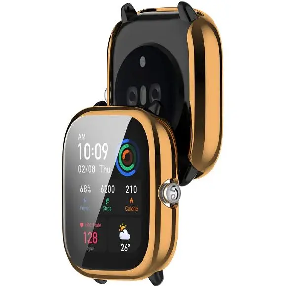 Чехол-накладка DK Silicone Face Case для Xiaomi Amazfit GTS 4 mini (rose gold) - фото 2