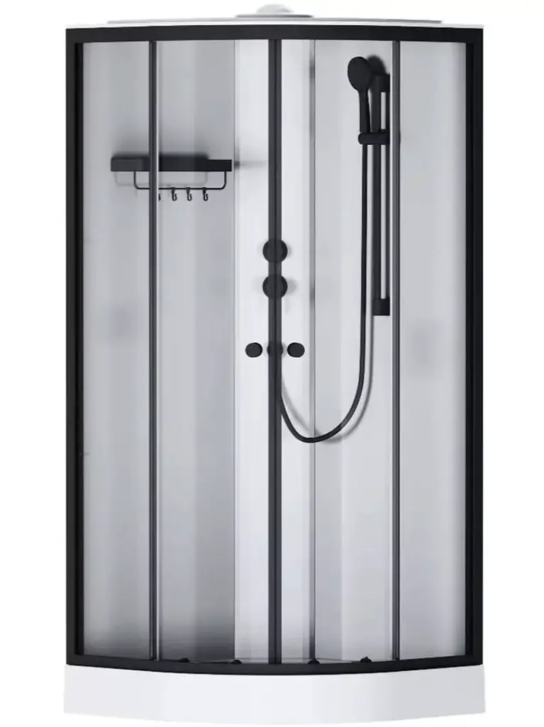 Душовий бокс AM.PM X-Joy 90x90 1/4 кола прозоре скло black matt W94C-401-090BT