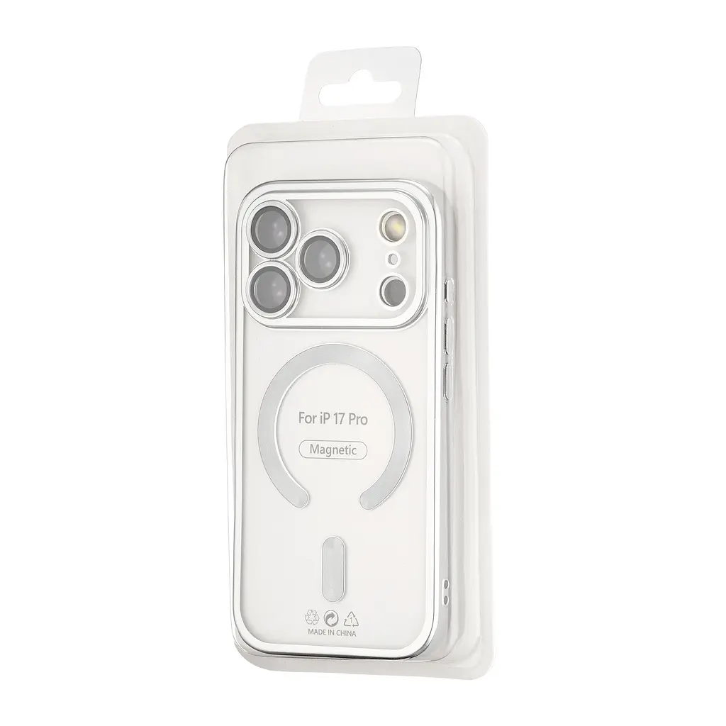Чохол Ductil Metallic Edge with MagSafe (Protected Camera & Lens) iPhone 17 Pro Silver - фото 2