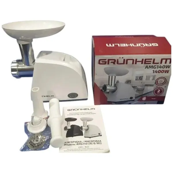Електрична м'ясорубка Grunhelm AMG140W  Біла - фото 3