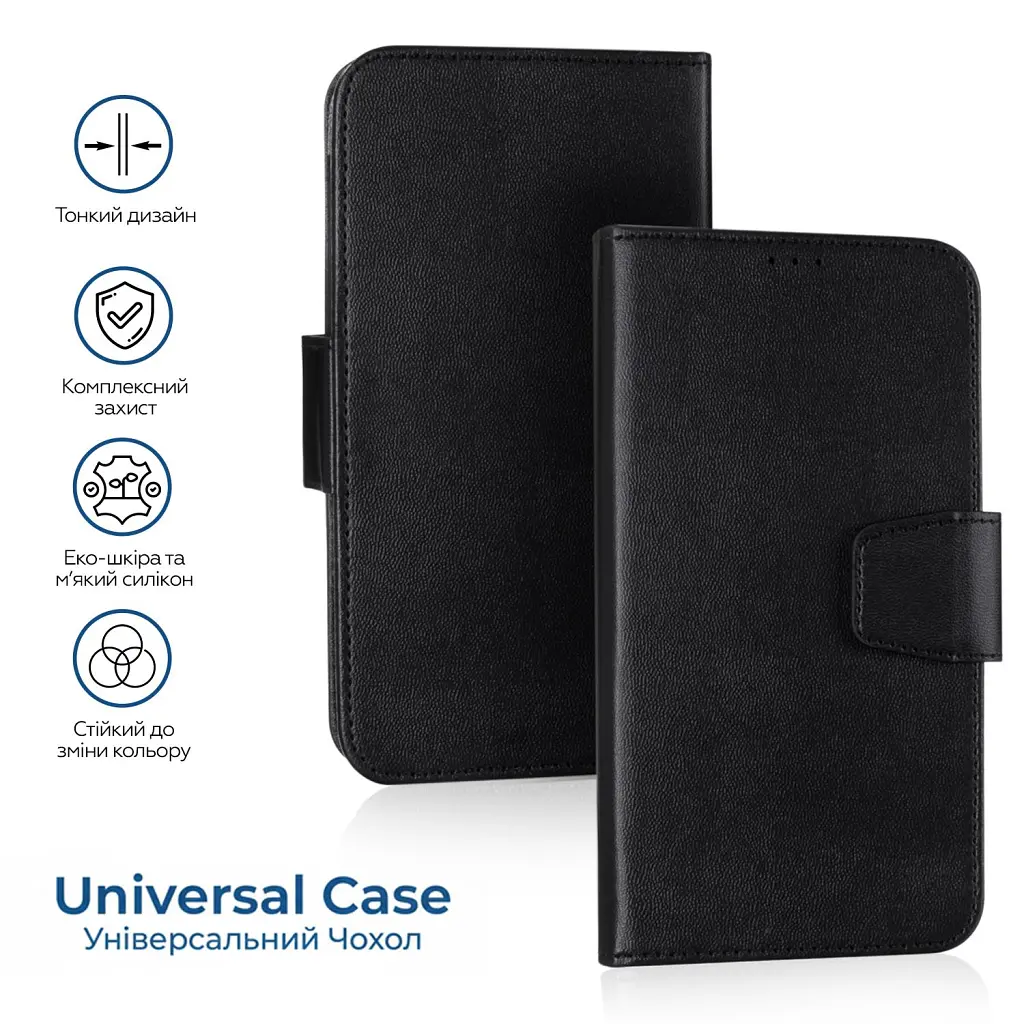 Чохол до мобільного телефона XoKo Book Universal Smartphone 6.0-6.2" Black (XK-UNCS-BK62) - фото 12